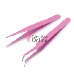 Penseta pentru decoratiuni unghii dreapta si curba - XD004 Pink